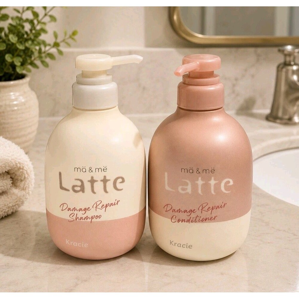 Ma & Me Latte Japanese Hair Care Damage Repair Shampoo Conditioner Set
